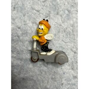 Vintage Honey Nut Cheerios Buzz Bee Mascot PVC Figure Scooter Cereal Toy Premium